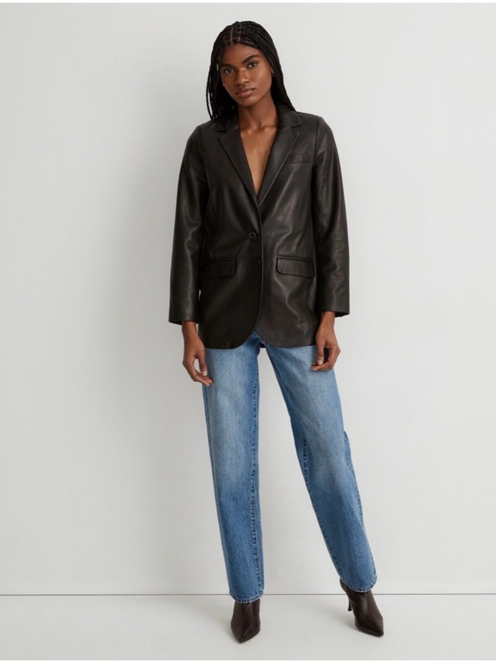 Madewell Larsen Blazer in Leather Size L